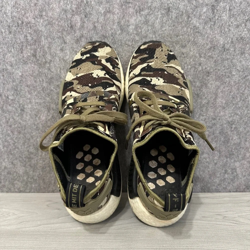 Adidas NMD R1 Mens Size 9 Savanna Camo FZ0076 Green Camouflage Sneakers Shoes